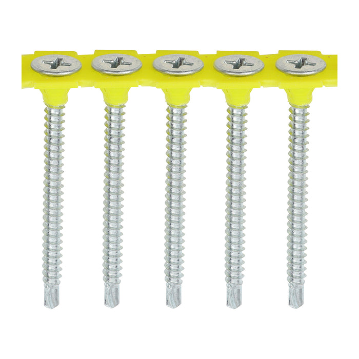 Collated Drywall Screws - PH - Bugle - Self Tapping Thread - Self Drilling - Zinc