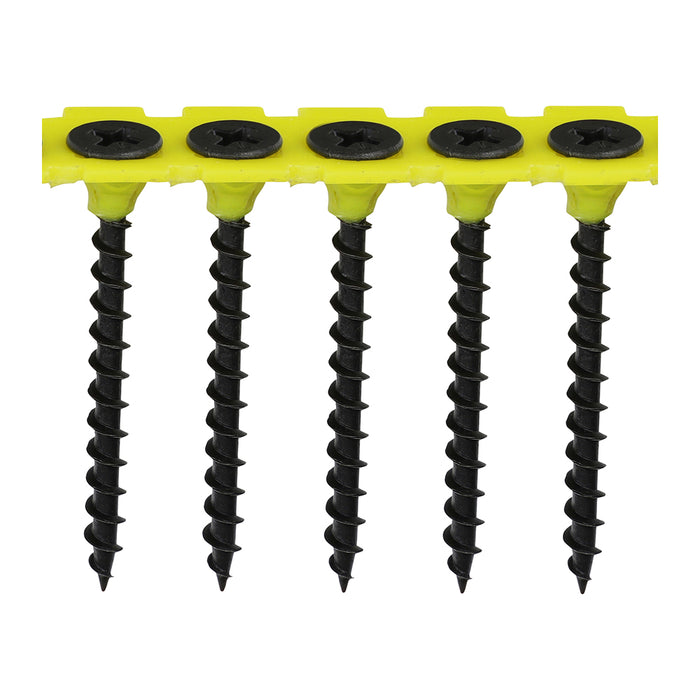 Collated Drywall Screws - PH - Bugle - Coarse Thread - Black