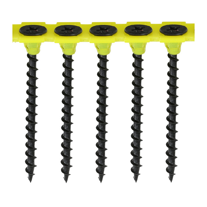 Collated Drywall Screws - PH - Bugle - Coarse Thread - Black