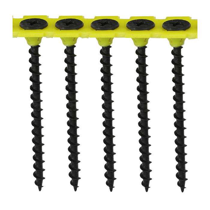 Collated Drywall Screws - PH - Bugle - Coarse Thread - Black