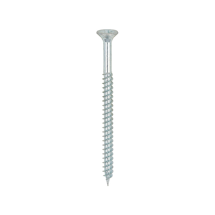 Twin-Threaded Woodscrews - PZ - Double Countersunk - Zinc