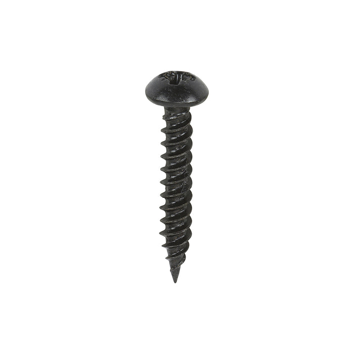 Blackjax Woodscrews - PZ - Round - Black Organic