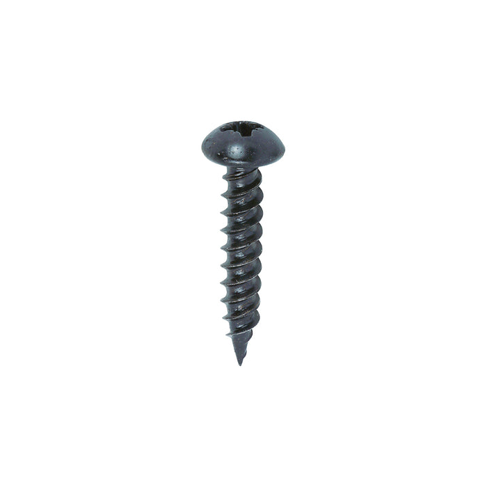 Blackjax Woodscrews - PZ - Round - Black Organic