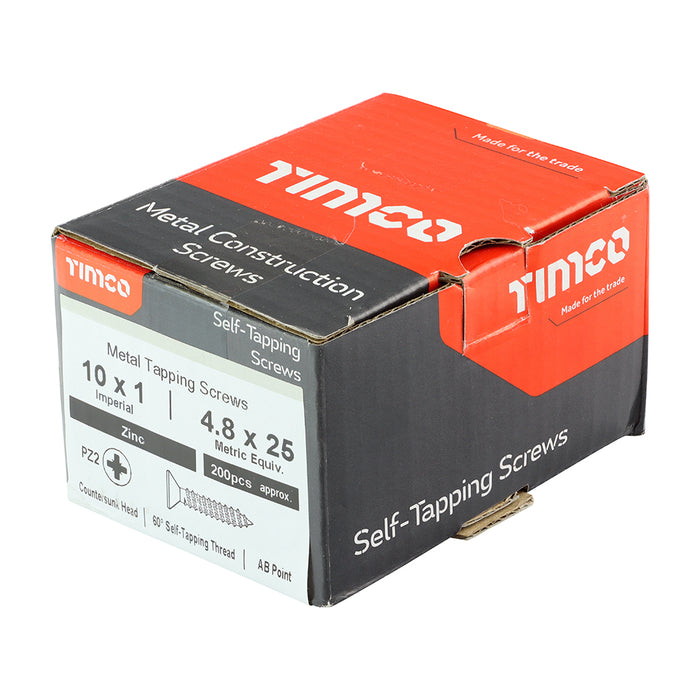 Self-Tapping Screws - PZ - Countersunk - Zinc