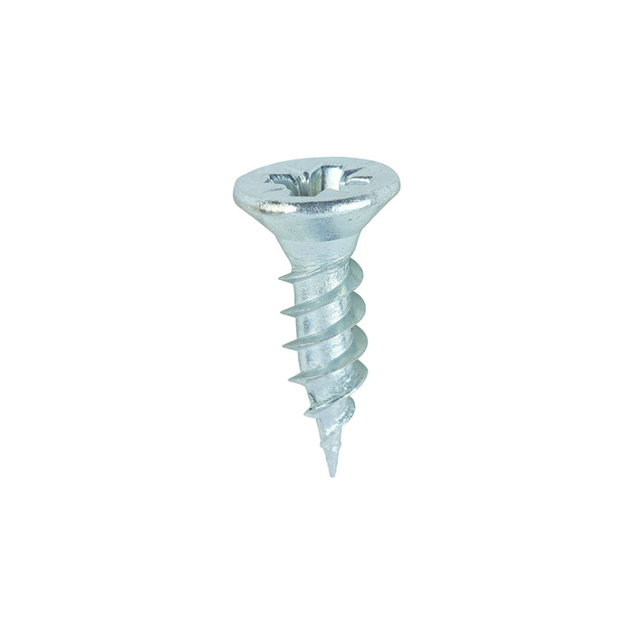 Twin-Threaded Woodscrews - PZ - Double Countersunk - Zinc