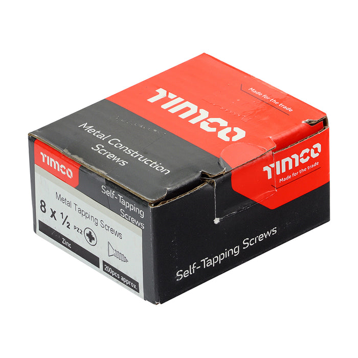 Metal Tapping Screws - PZ - Countersunk - Self-Tapping - Zinc