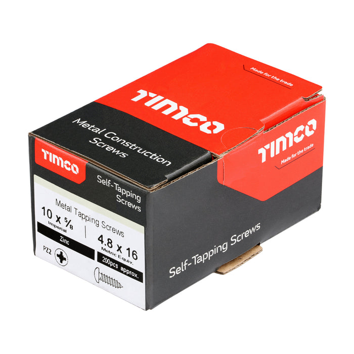 Metal Tapping Screws - PZ - Pan - Self-Tapping - Zinc