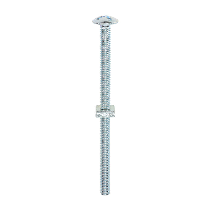 Roofing Bolts with Square Nuts - Zinc