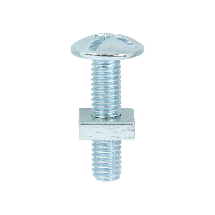 Roofing Bolts with Square Nuts - Zinc