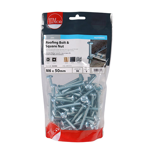 Roofing Bolts & Square Nuts - Zinc