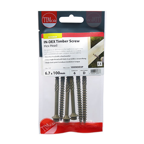 Timber Screws - Hex Head - Exterior - Green