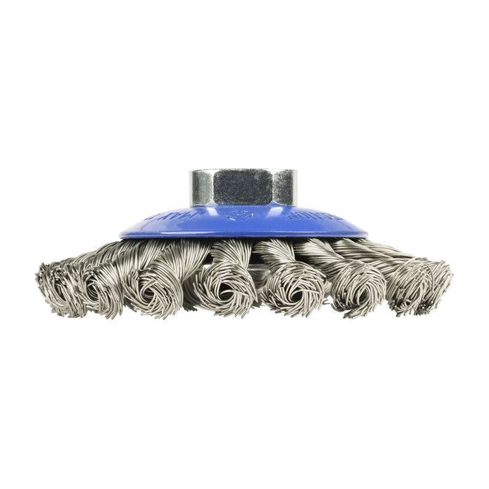 Angle Grinder Bevel Brush - Twisted Knot Stainless Steel