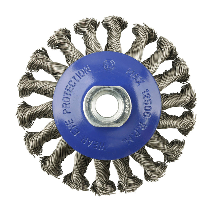 Angle Grinder Bevel Brush - Twisted Knot Stainless Steel