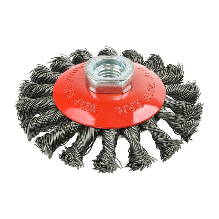 Angle Grinder Bevel Brush - Twisted Knot Steel Wire