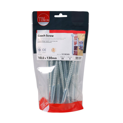 Coach Screws - Hex - Zinc