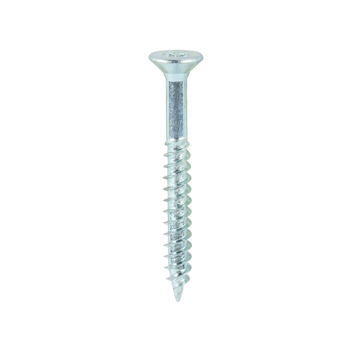 Twin-Threaded Woodscrews - PZ - Double Countersunk - Zinc