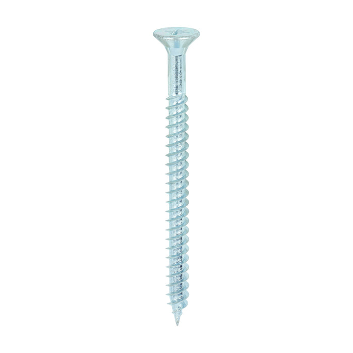 Twin-Threaded Woodscrews - PZ - Double Countersunk - Zinc