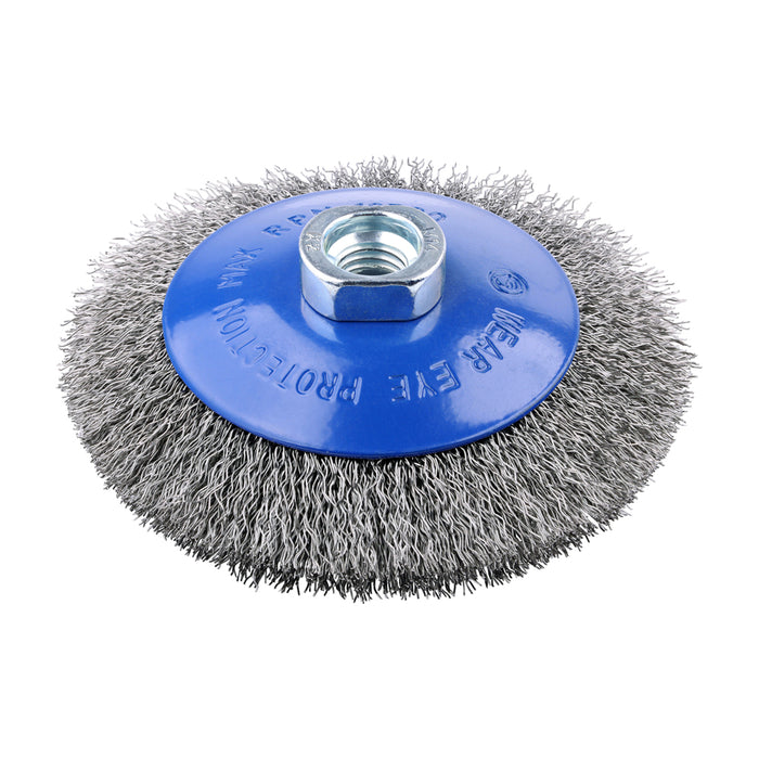 Angle Grinder Bevel Brush - Crimped Stainless Steel