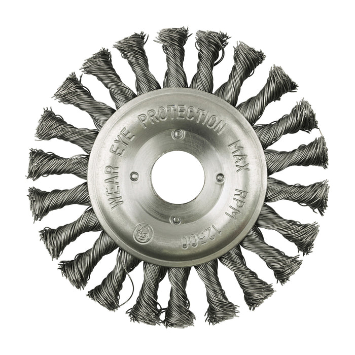 Wheel Brush - Twisted Knot Steel Wire