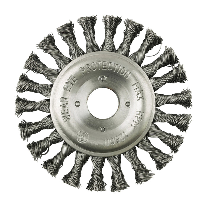 Wheel Brush - Twisted Knot Steel Wire