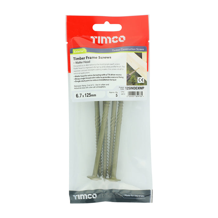 Timber Screws - TX - Wafer - Exterior - Green