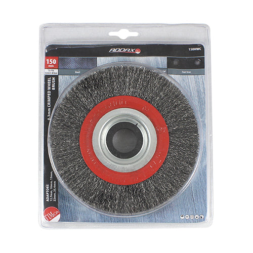 Wheel Brush with Plastic Reducer Set - Crimped Steel Wire