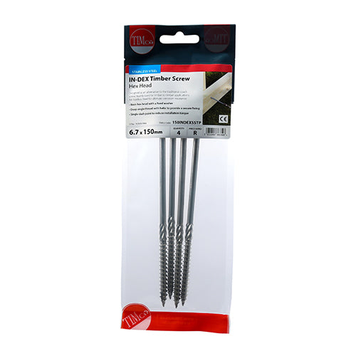 Timber Screws - Hex - Stainless Steel