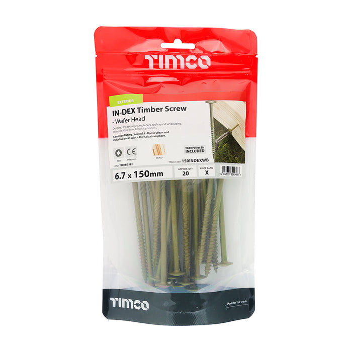 Timber Screws - TX - Wafer - Exterior - Green