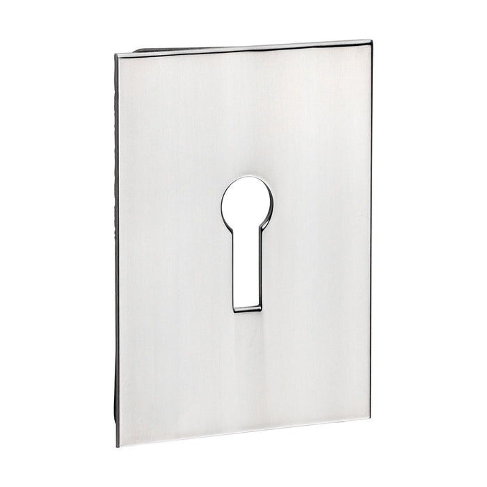 Lock Profile Self-Adhesive Escutcheon - Oblong - Polished Stainless Steel