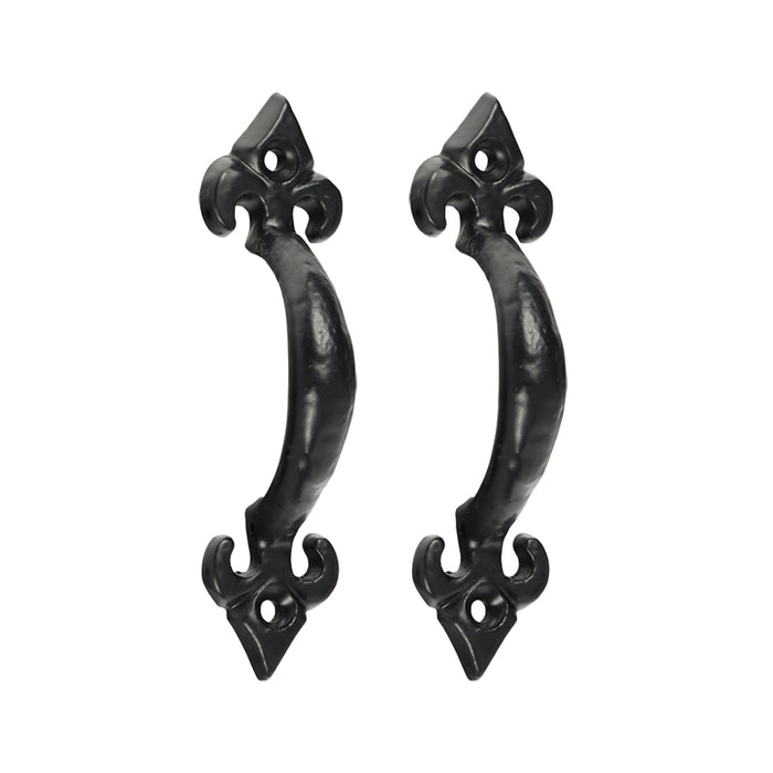 Fleur De Lys Pull Handle - Antique Black