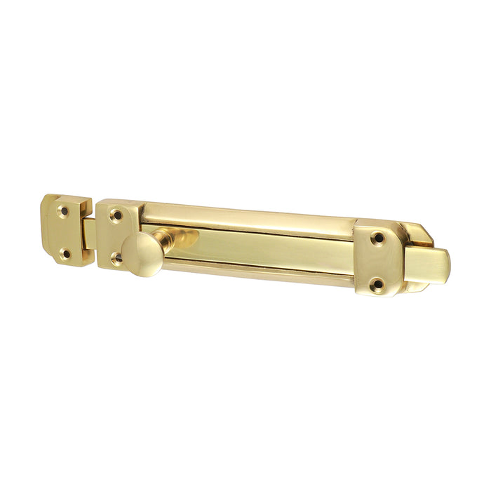 Contract Flat Section Bolt - Polished Brass