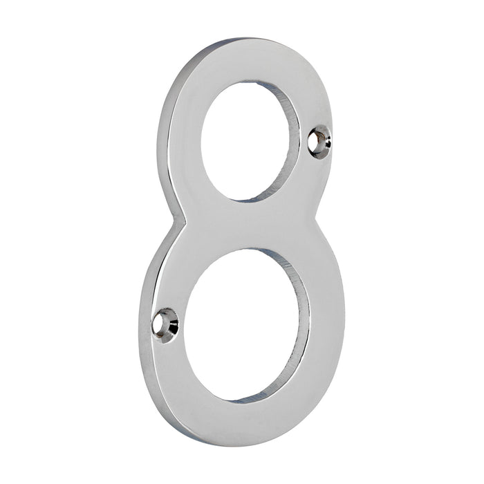 Door Numeral 8 - Polished Chrome