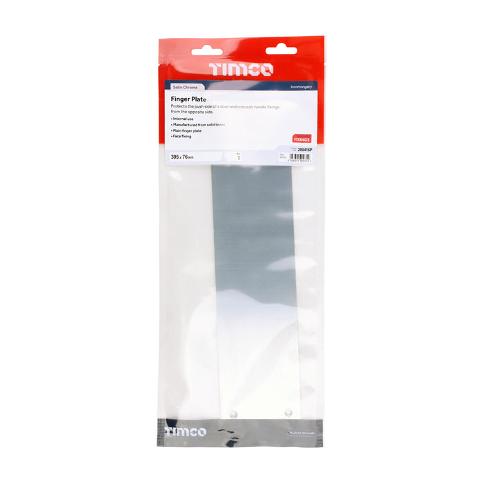 Finger Plate - Satin Chrome