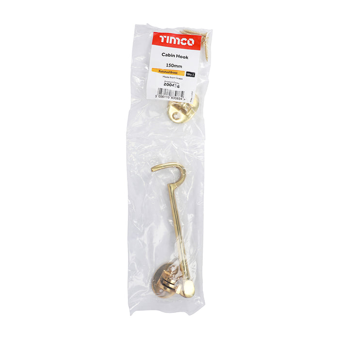 Cabin Hook - Polished Brass