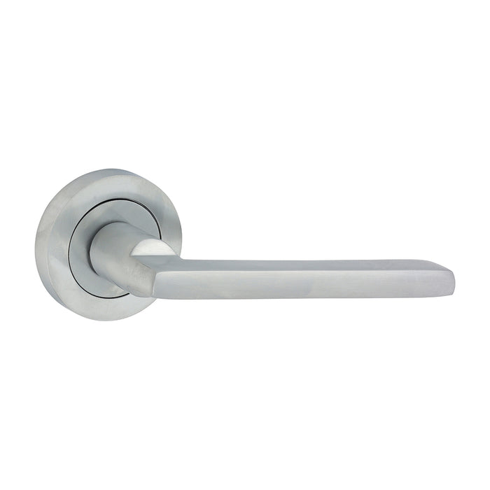 Radmore Lever On Rose Handles - Satin Chrome