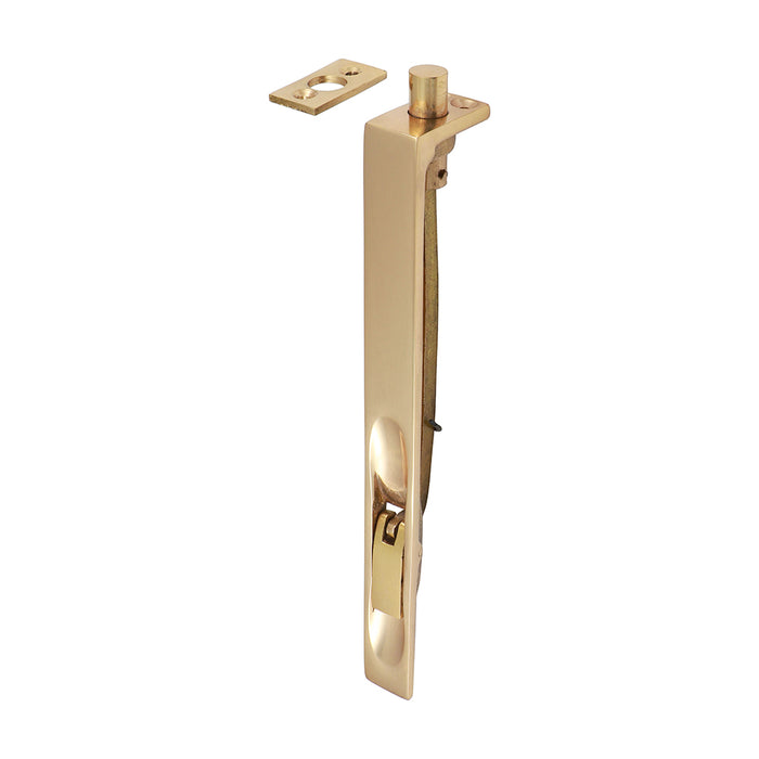 Lever Action Flush Bolt - Polished Brass