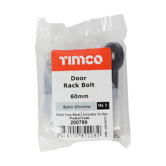 Door Rack Bolts - Satin Chrome