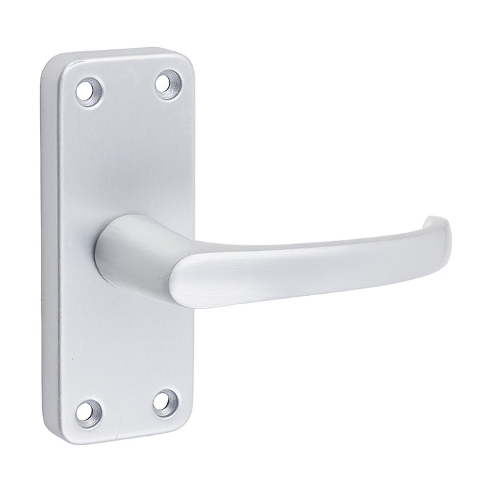 Contractors Lever Latch Handles - Satin Anodised Aluminium