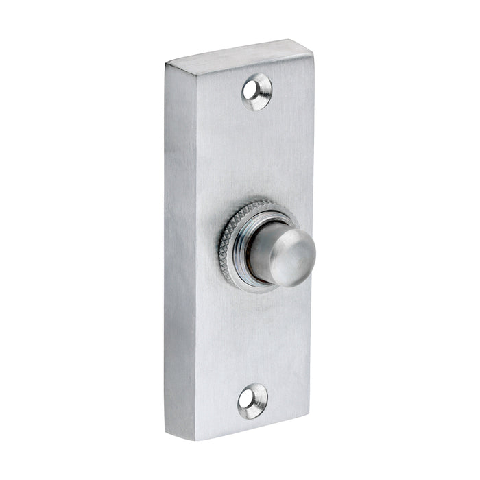 Traditional Door Bell Push - Satin Chrome