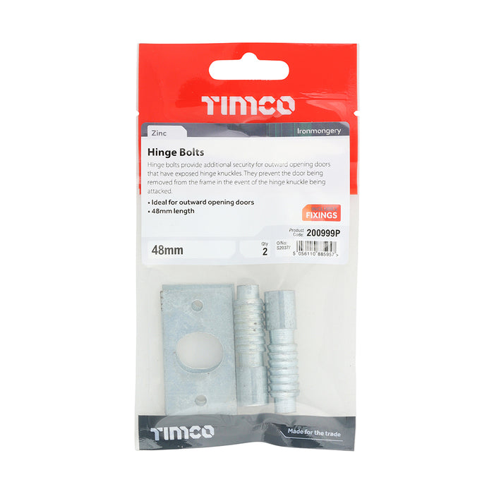 Hinge Bolts - Zinc