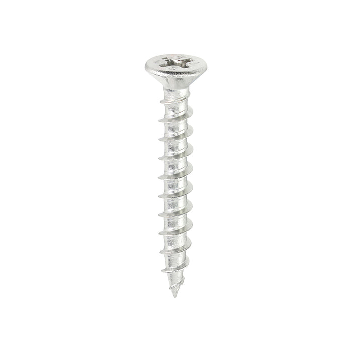 Window Fabrication Screws - Countersunk with Ribs - PH - Single Thread - Gimlet Tip - Stainless Steel