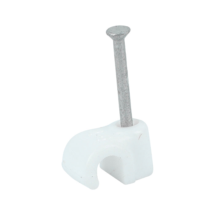 Round Cable Clips - White