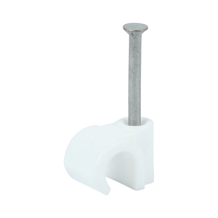 Round Cable Clips - White