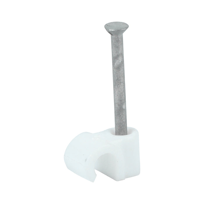 Round Cable Clips - White