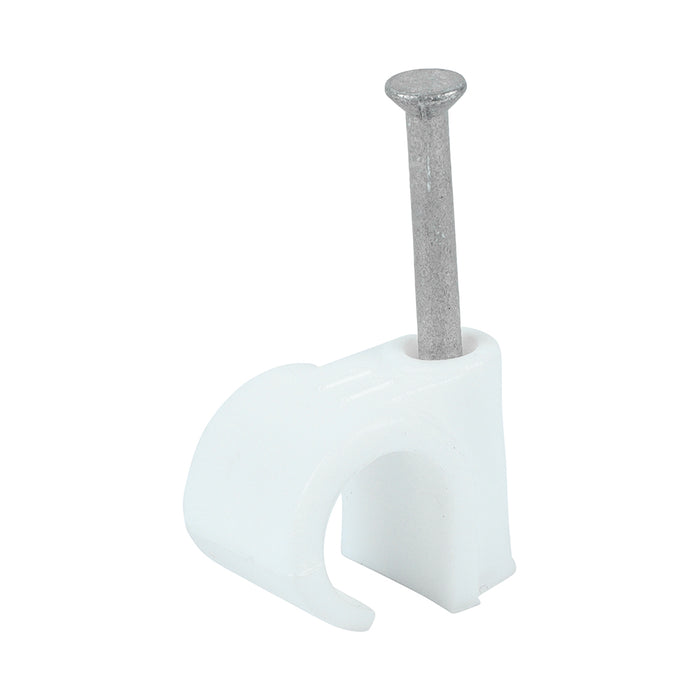 Round Cable Clips - White