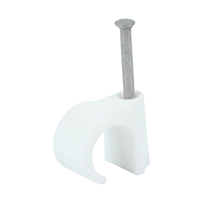 Round Cable Clips - White