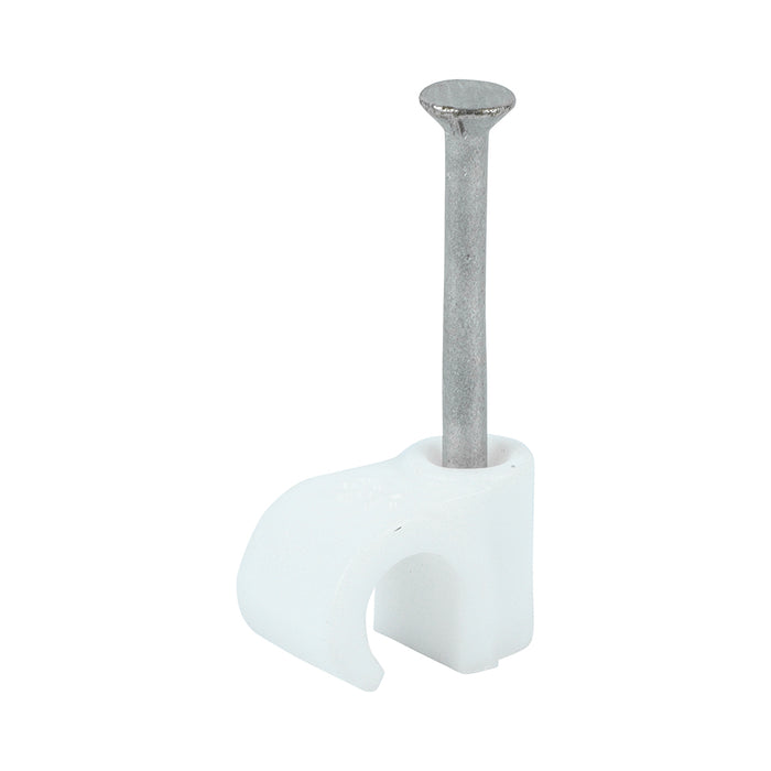 Round Cable Clips - White