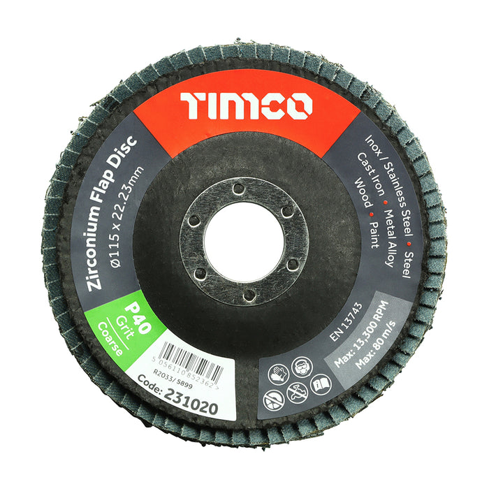 Flap Disc - Zirconium - Type 29 Conical - P40 Grit