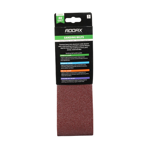 Sanding Belts - 40 Grit - Red