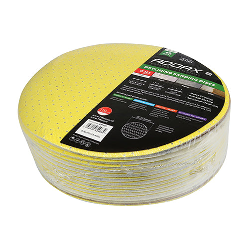 Drylining Sanding Discs - 40 Grit - Yellow